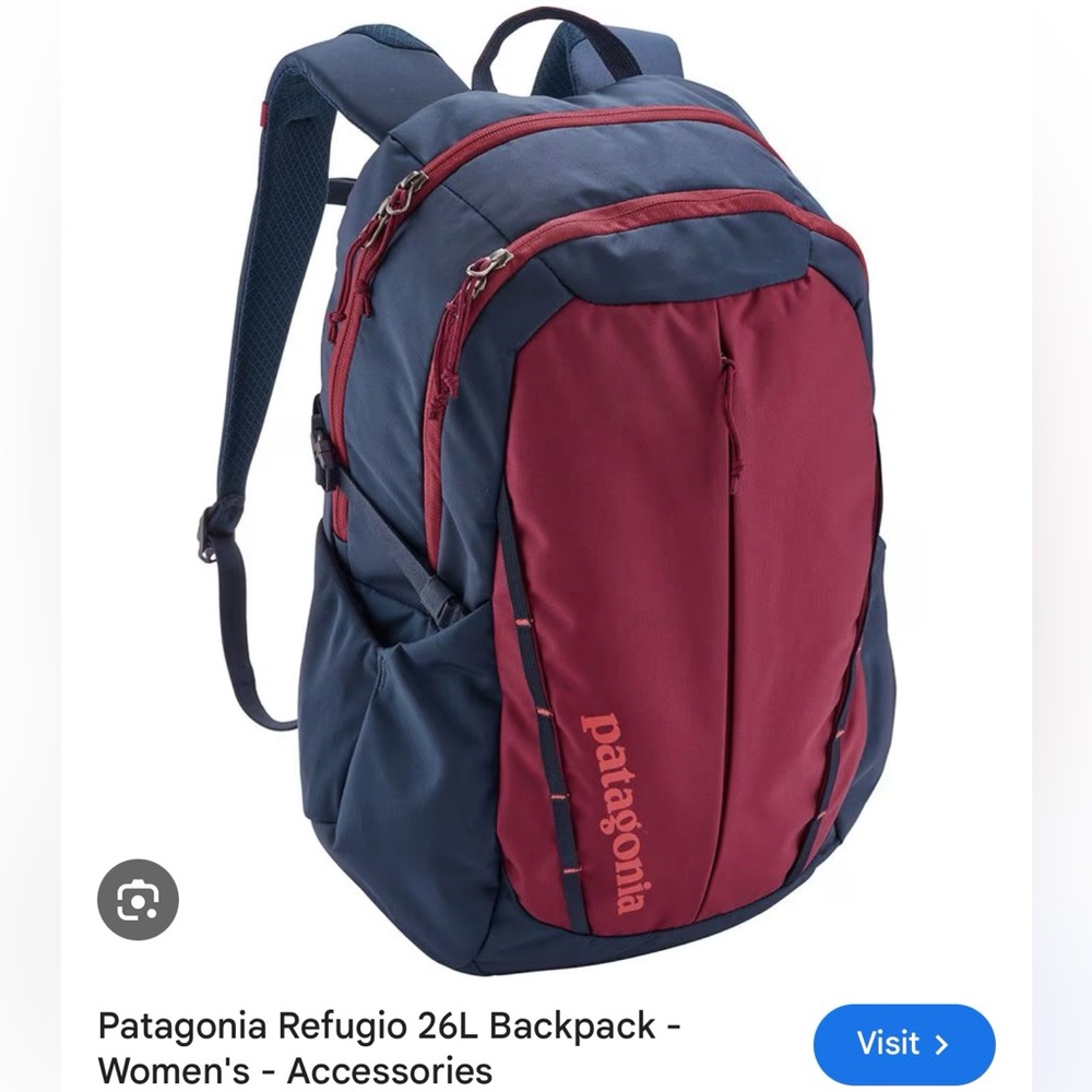 Maroon and Navy Patagonia Backpack